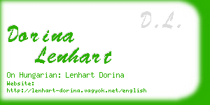 dorina lenhart business card